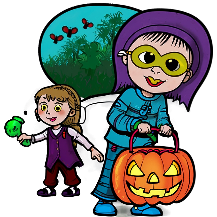 Kids Trick Or Treating Adventure Png 06112024 PNG Image