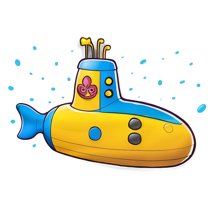 Kids Yellow Submarine Cartoon Png Jsc73 PNG Image