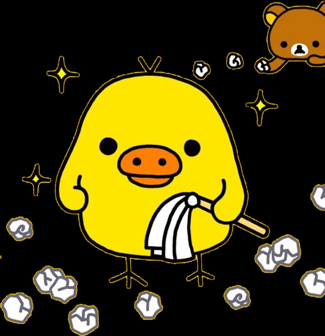 Kiiroitori Cleaning Starsand Paper Balls PNG Image