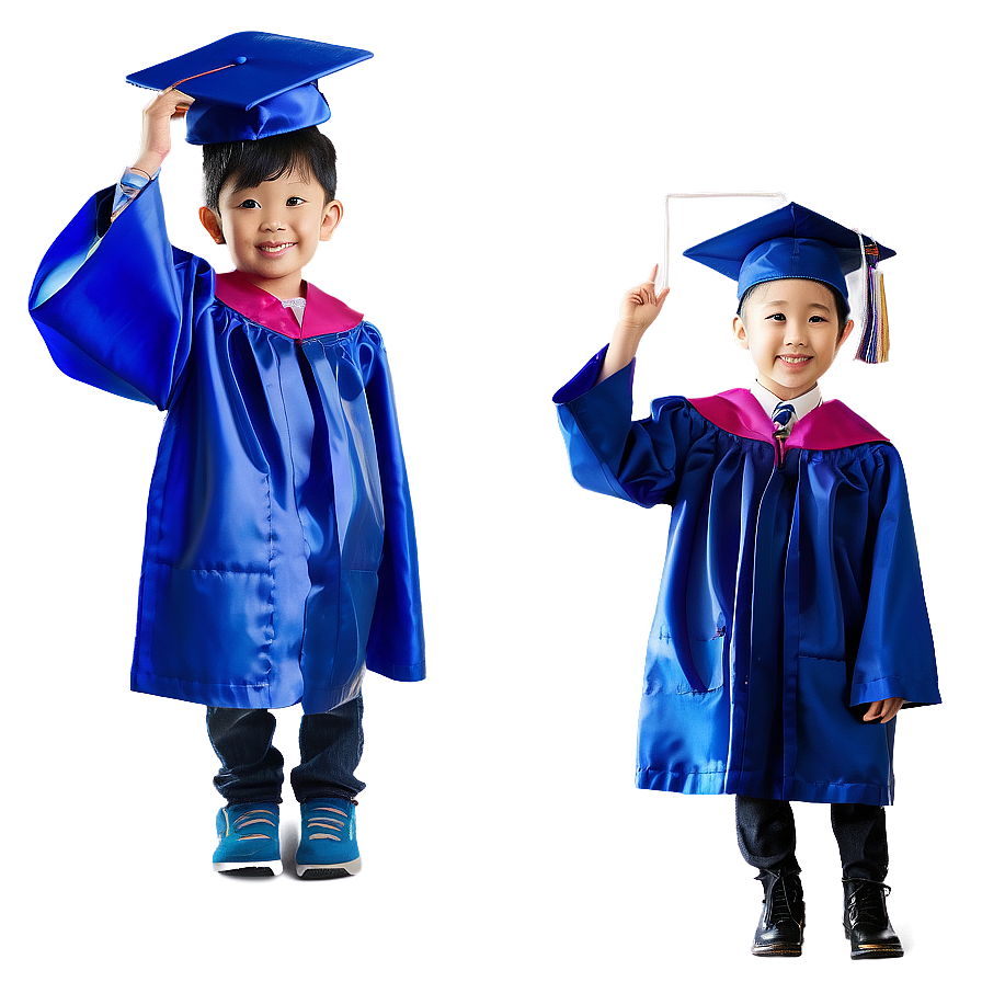 Kindergarten Graduation Caps In Air Png 95 PNG Image