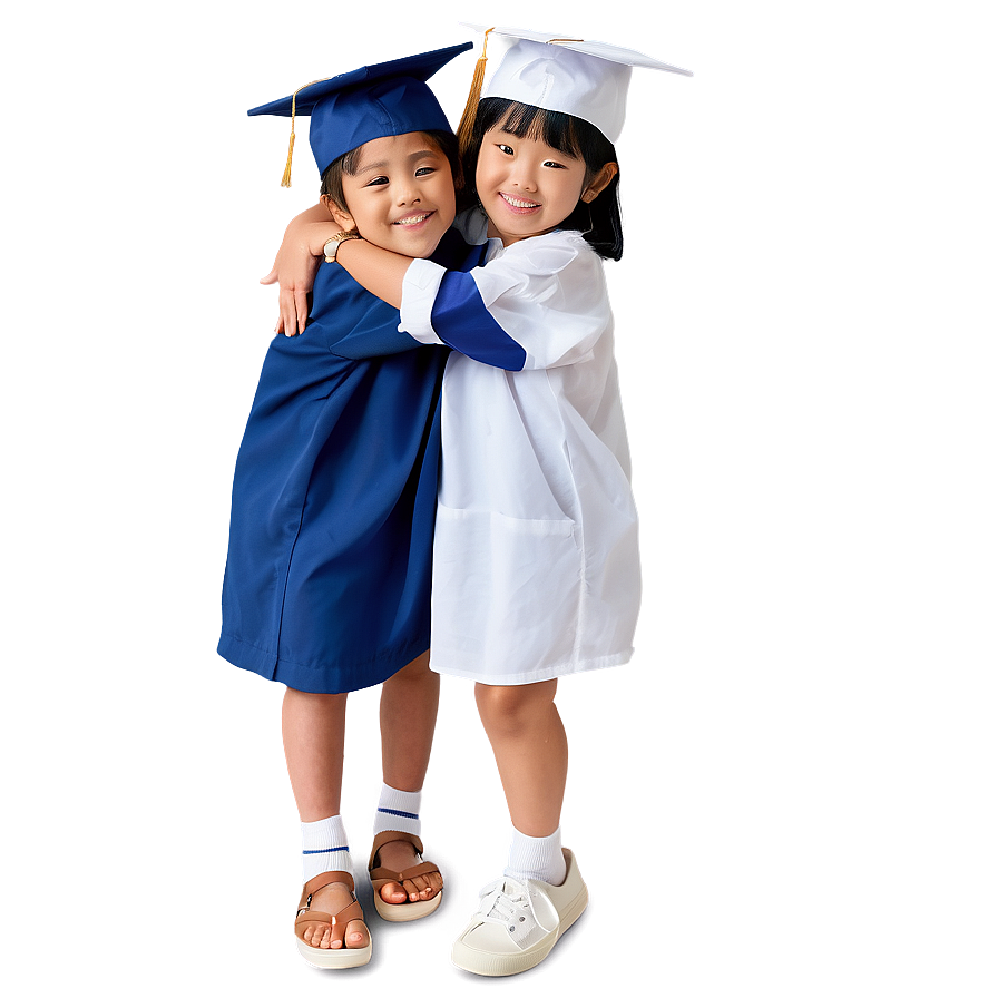 Kindergarten Graduation Friends Hugging Png Qba15 PNG Image