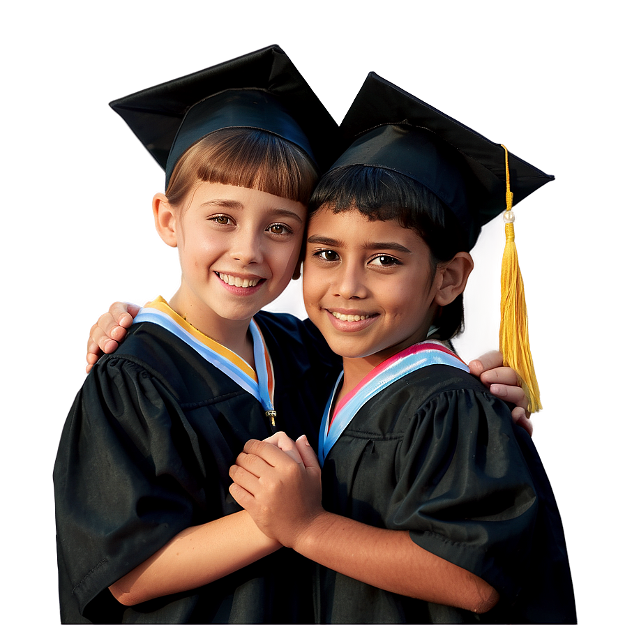 Kindergarten Graduation Friends Hugging Png Voj PNG Image