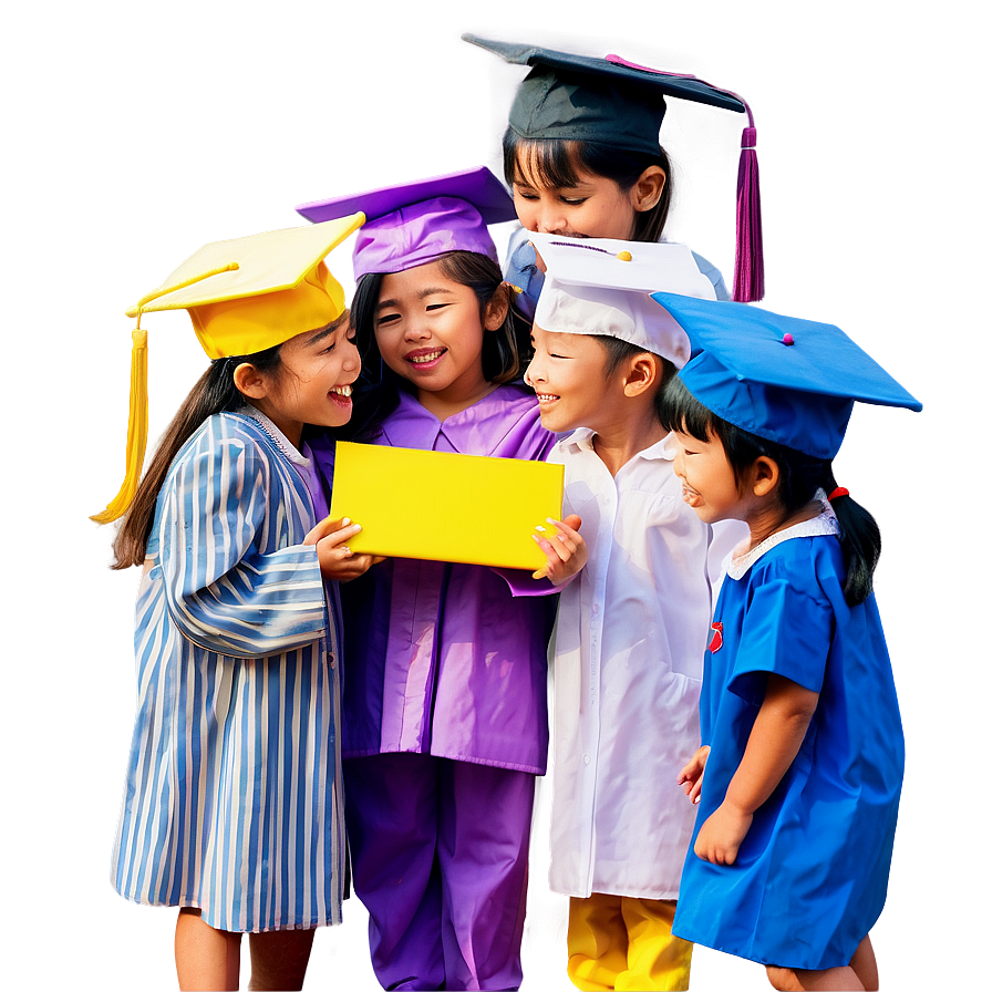 Kindergarten Graduation Group Hug Png Mme7 PNG Image