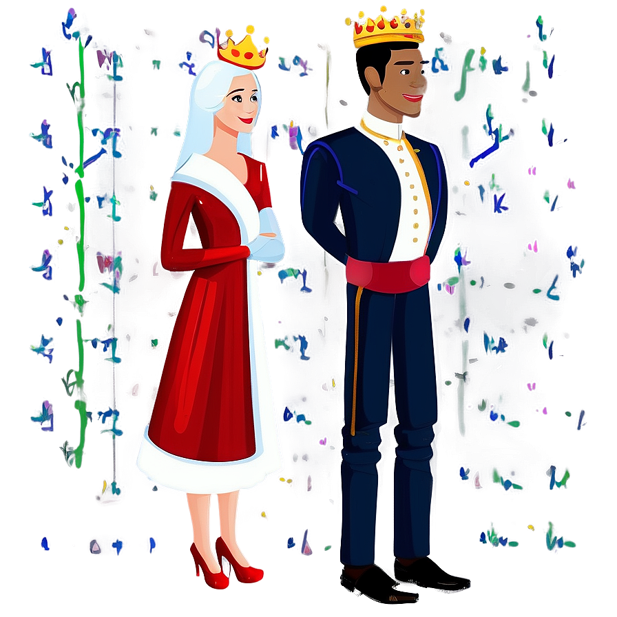 King And Queen Illustration Png 45 PNG Image