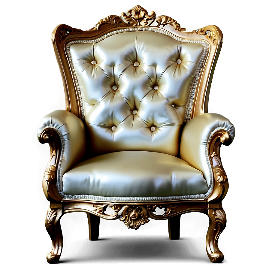 King Chair With Gold Trim Png 59 PNG Image