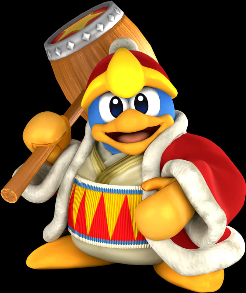 King Dedede Character Artwork PNG Image