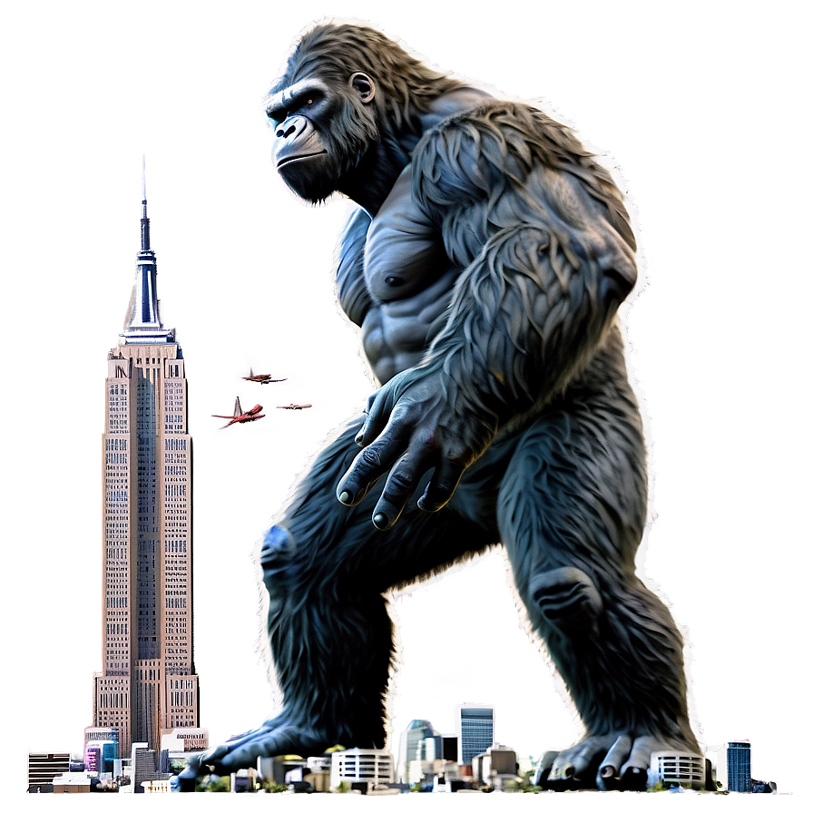 King Kong Empire State Battle Png Gqw PNG Image