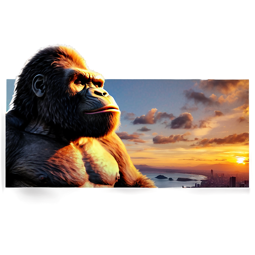 King Kong Sunset Background Png 05232024 PNG Image