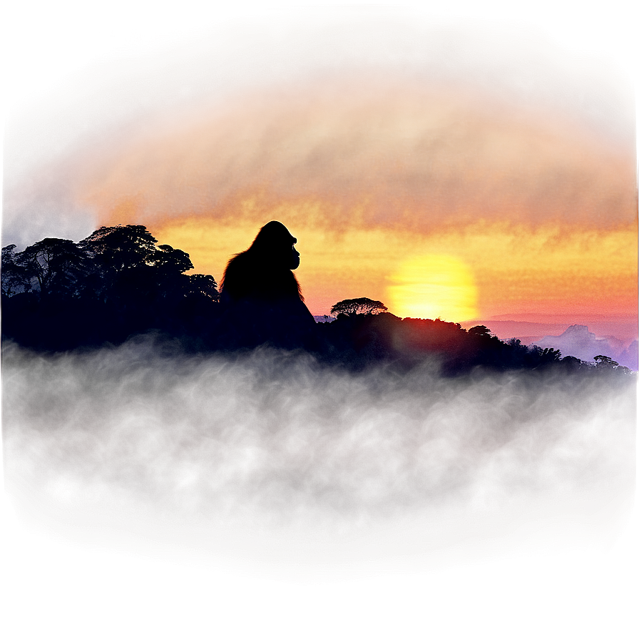 King Kong Sunset Background Png Plk7 PNG Image