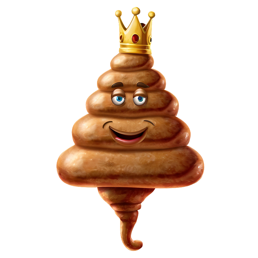 King Poop Emoji Png 3 PNG Image