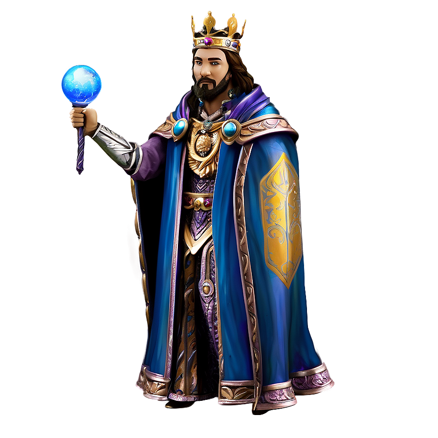 King With Orb And Scepter Png 05232024 PNG Image