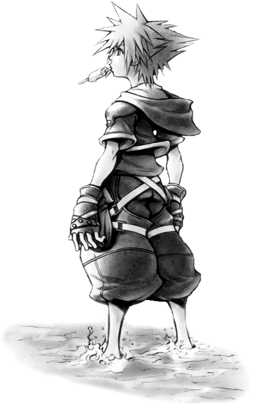 Kingdom Hearts Character Pondering PNG Image