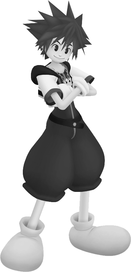 Kingdom Hearts Sora Character Render PNG Image