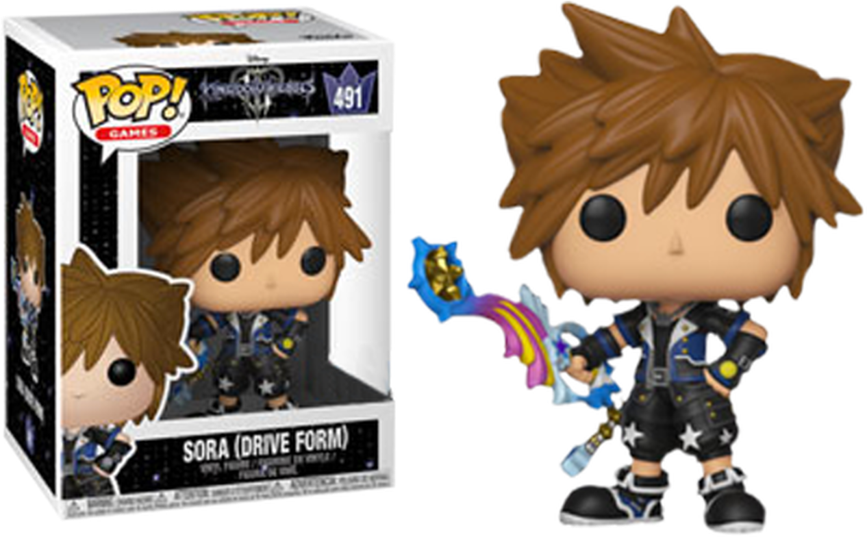 Kingdom Hearts Sora Drive Form Funko Pop PNG Image