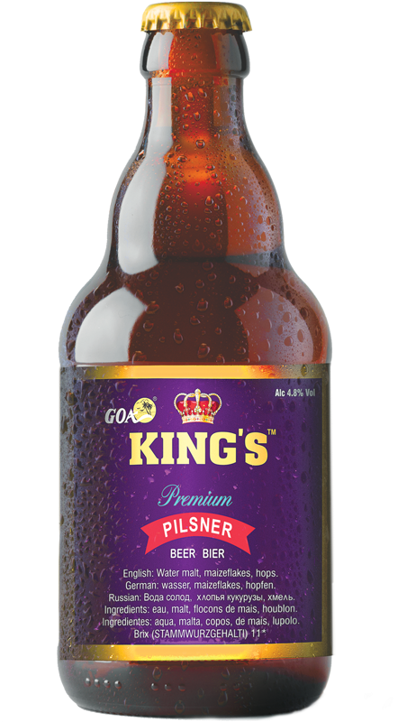 Kings Premium Pilsner Beer Bottle PNG Image