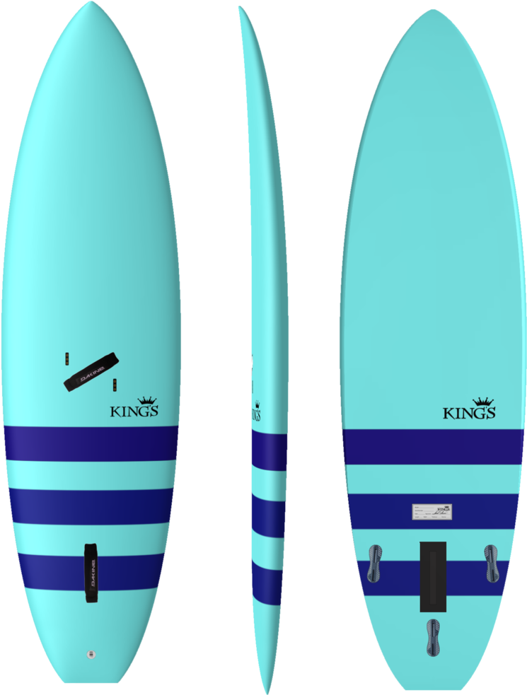 Kings Surfboard Three Views PNG Image