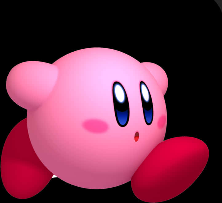 Kirby Character Close Up PNG Image