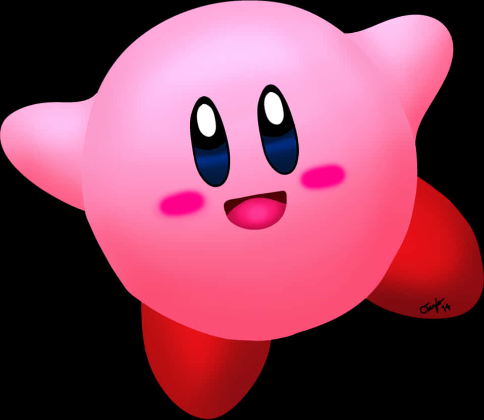 Kirby_ Character_ Illustration PNG Image