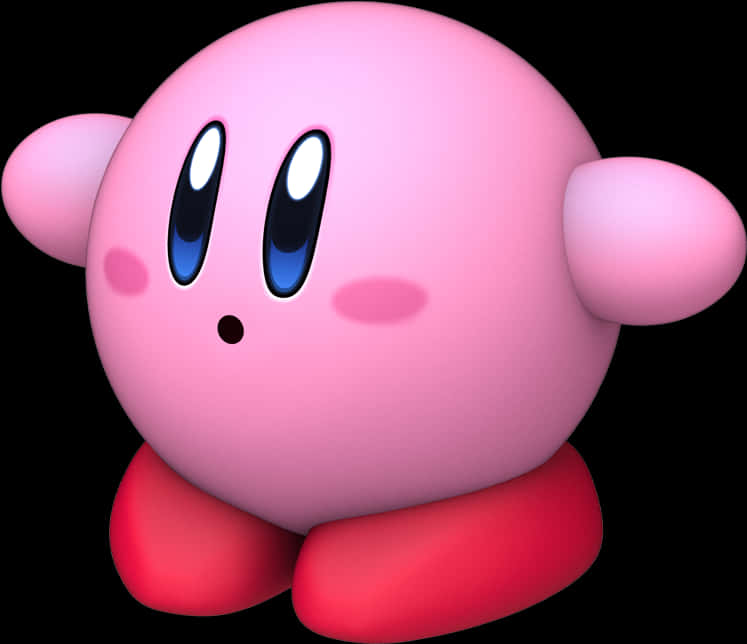 Kirby_ Character_ Render PNG Image