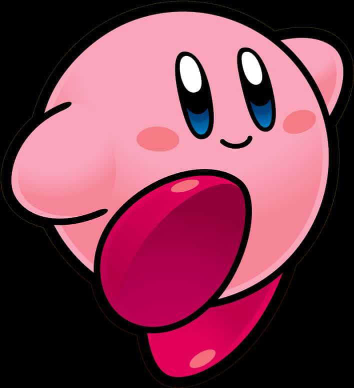 Kirby Iconic Pink Hero PNG Image