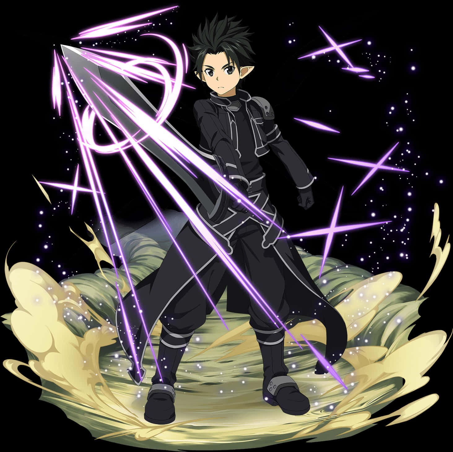 Kirito Sword Art Online Dual Blades PNG Image