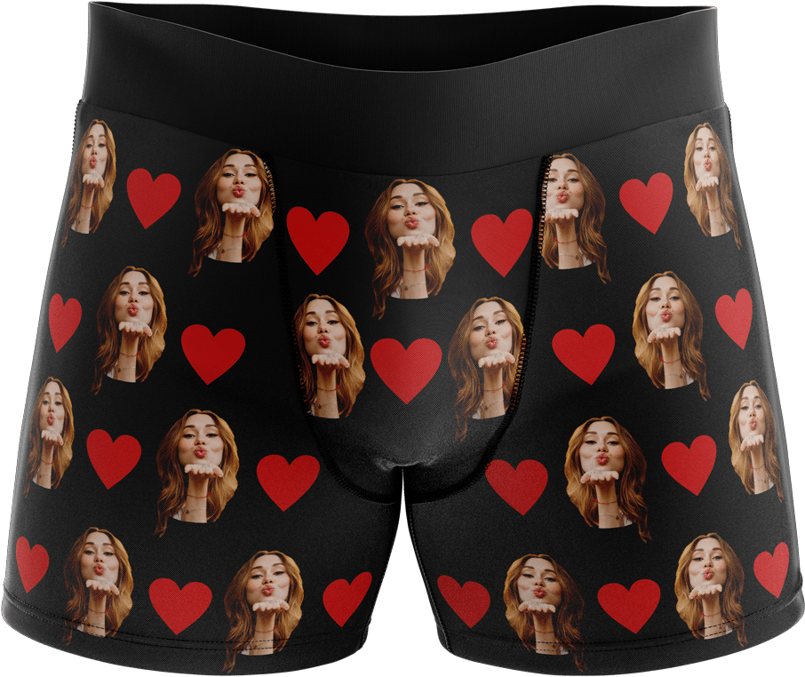 Kiss Print Boxer Briefs PNG Image