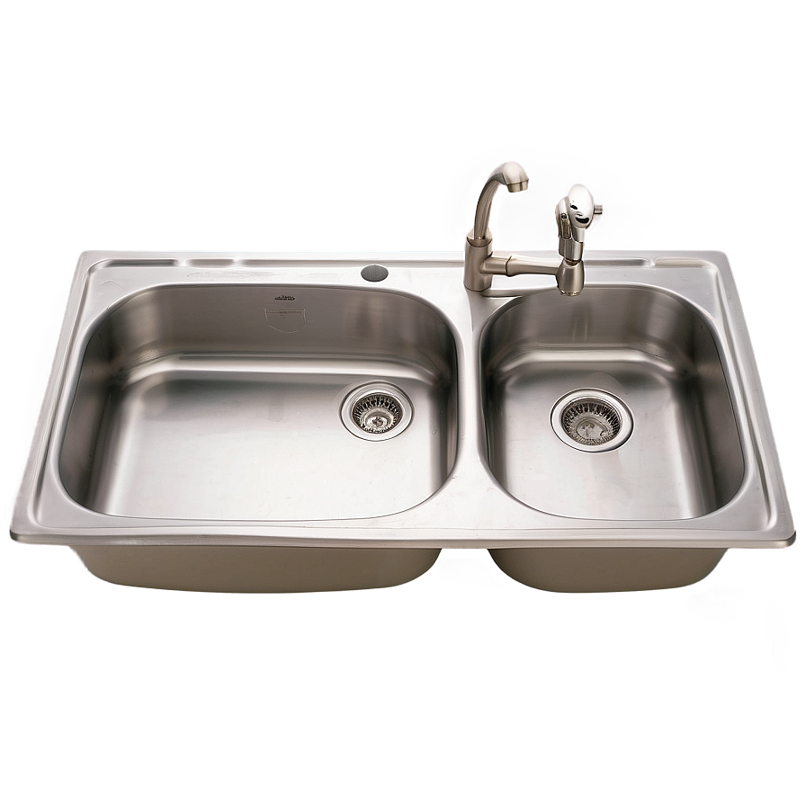 Kitchen Sink With Drainboard Png 06122024 PNG Image