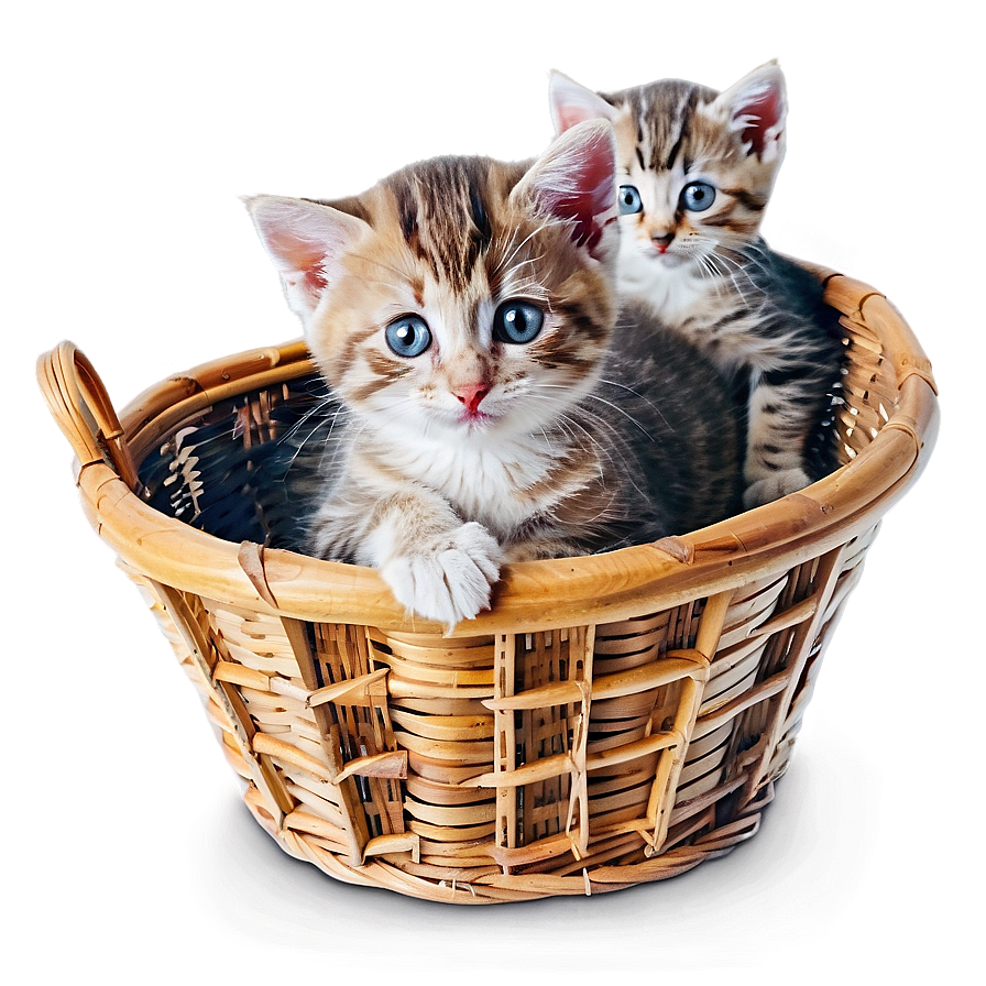 Kitten In Basket Png 88 PNG Image