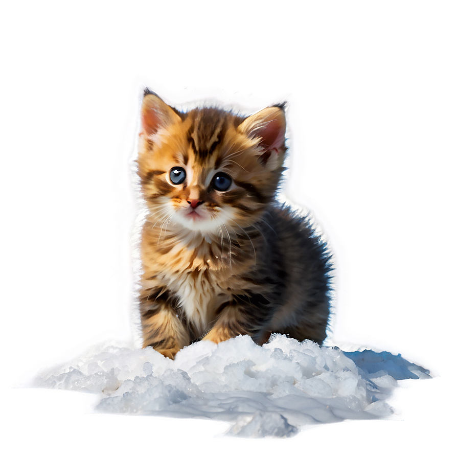 Kitten In The Snow Png 05232024 PNG Image