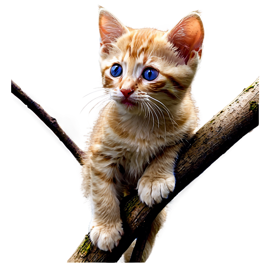 Kitten On Tree Png 66 PNG Image