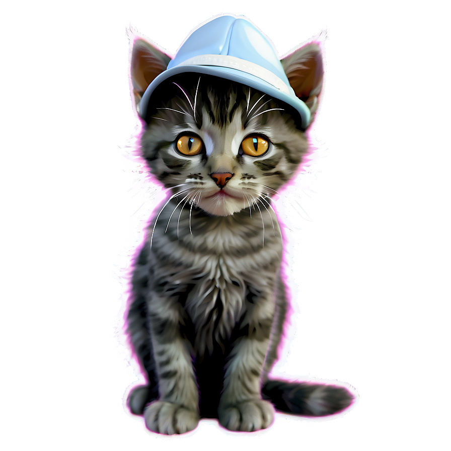 Kitten With Hat Png Umr PNG Image