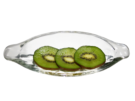 Kiwi Slicesin Glass Bowl PNG Image