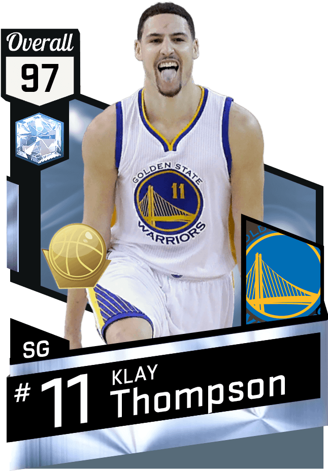 Klay Thompson Golden State Warriors Card PNG Image