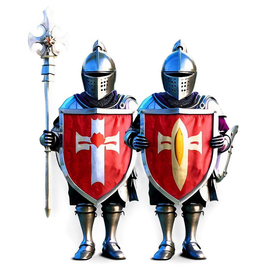 Knights With Banners Png Ghe PNG Image