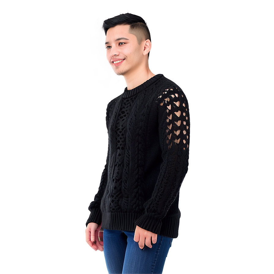 Knit Black Sweater Png Mny PNG Image