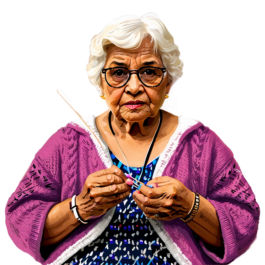 Knitting Grandma Png Xwq61 PNG Image