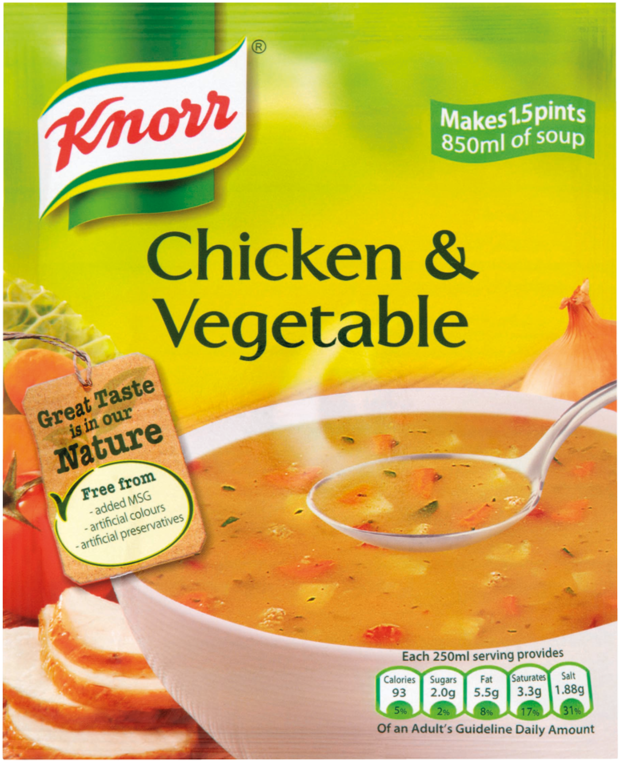 Knorr Chicken Vegetable Soup Package PNG Image