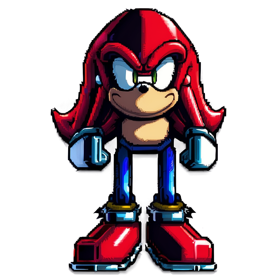 Knuckles In Pixel Art Png Ioh15 PNG Image