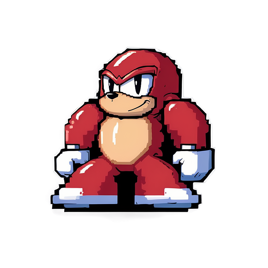 Knuckles In Pixel Art Png Wmn PNG Image