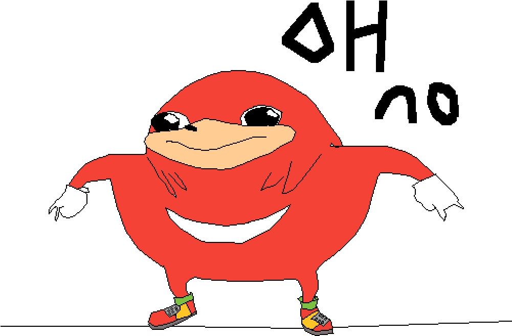 Knuckles Oh No Meme PNG Image