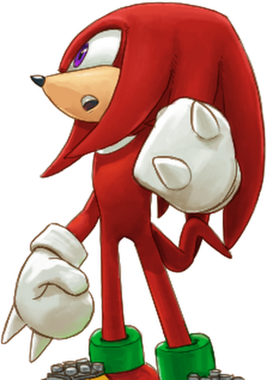 Knuckles The Echidna Character Art PNG Image