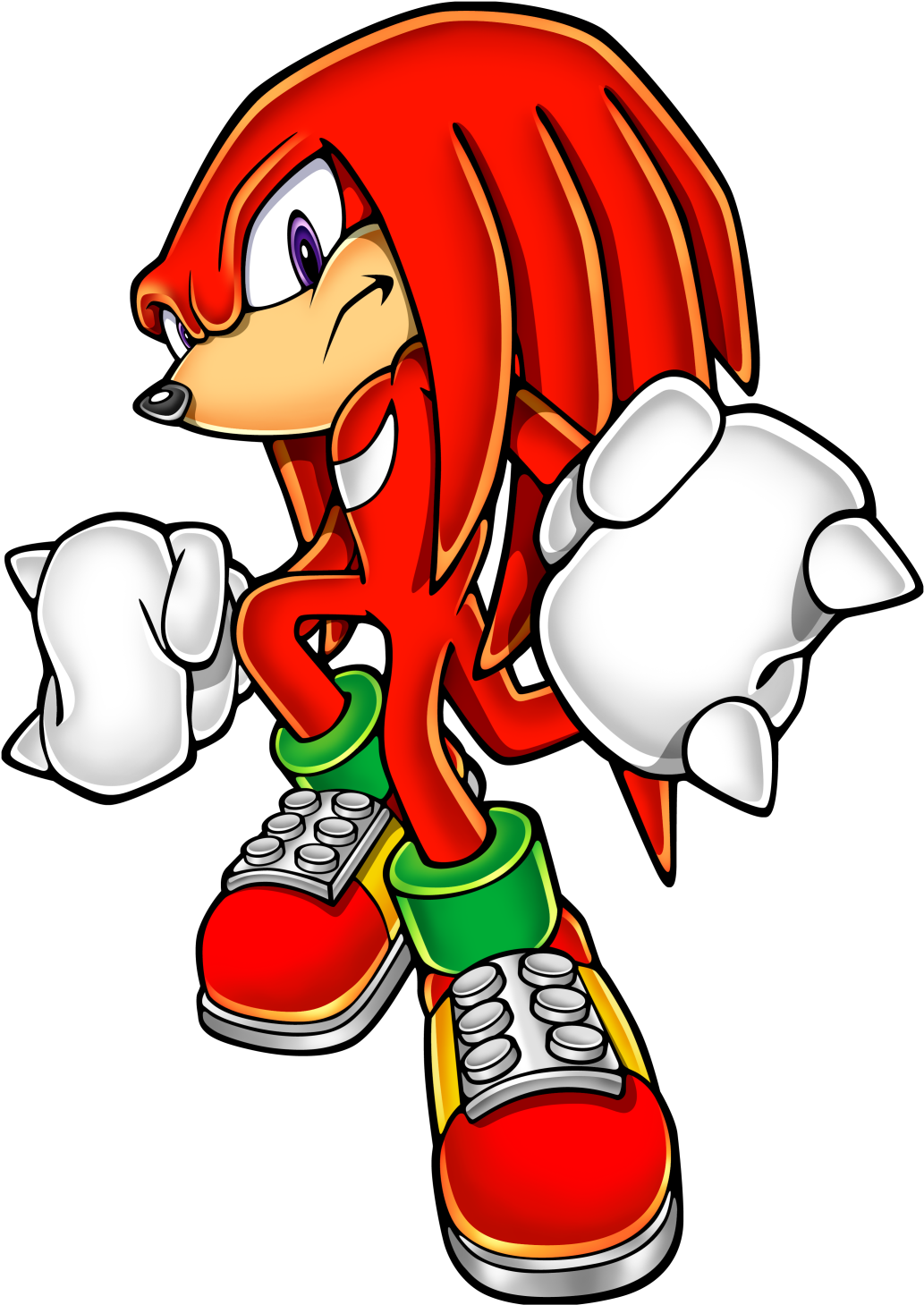 Knuckles The Echidna Character Art PNG Image