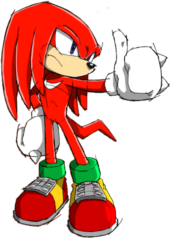 Knuckles The Echidna Pose PNG Image