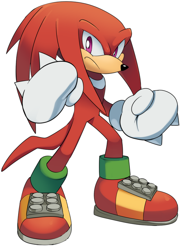 Knuckles The Echidna Standing PNG Image