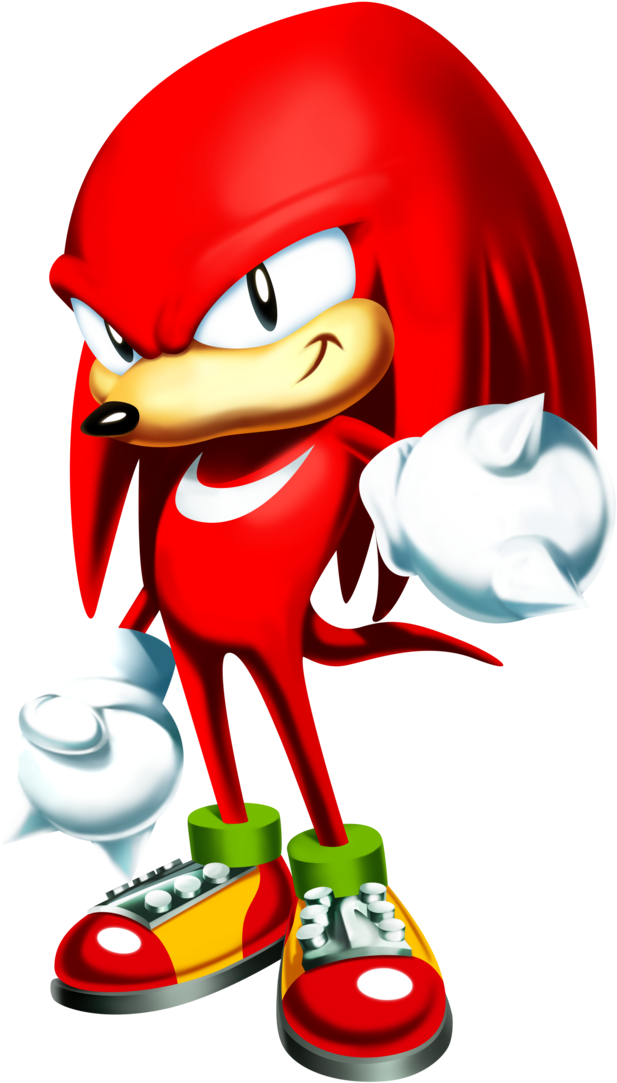 Knuckles The Echidna Standing Pose PNG Image