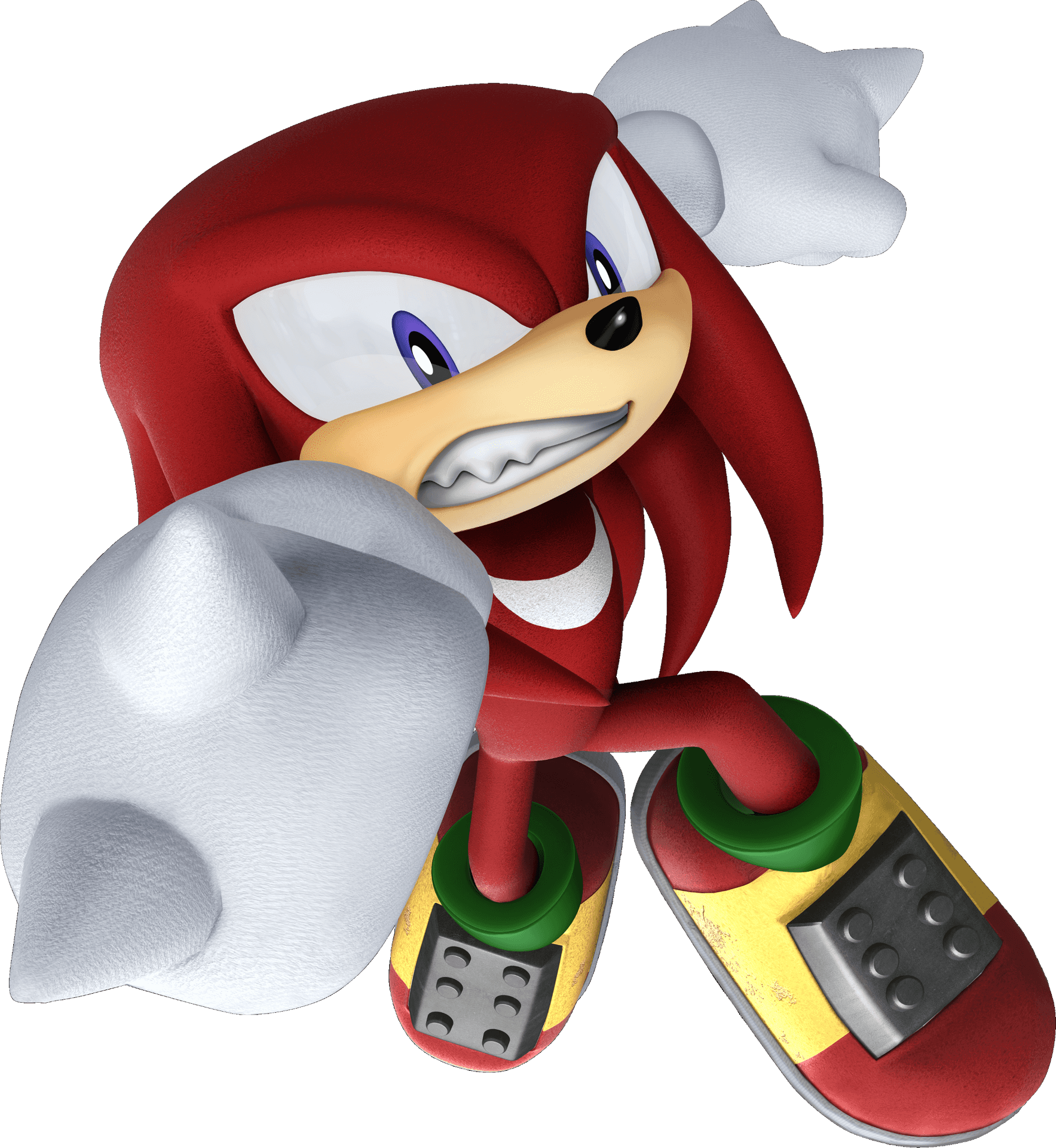 Knuckles The Echidna3 D Render PNG Image