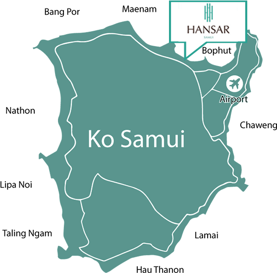 Ko Samui Island Map Thailand PNG Image