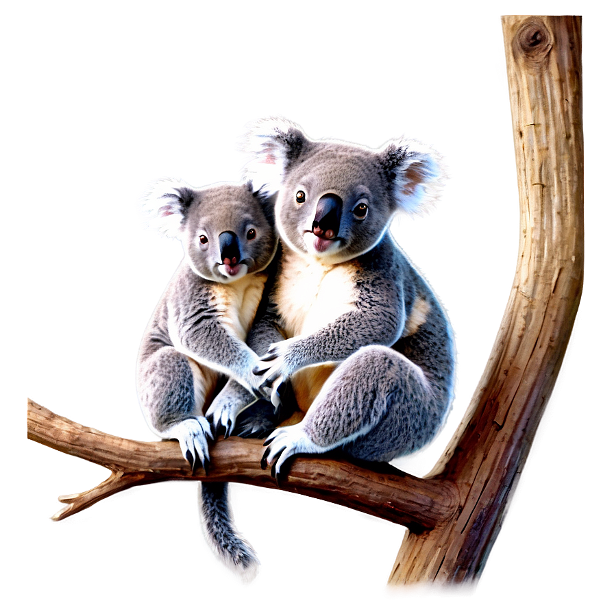 Koala Family Drawing Png Tti30 PNG Image