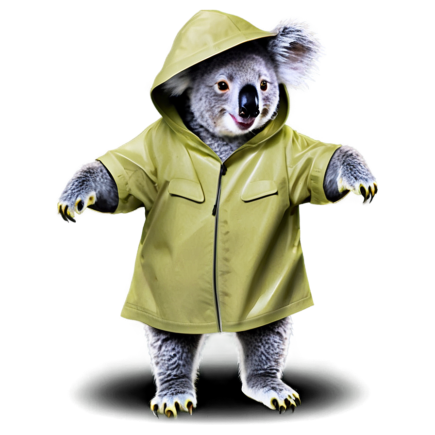 Koala In Raincoat Png 06112024 PNG Image