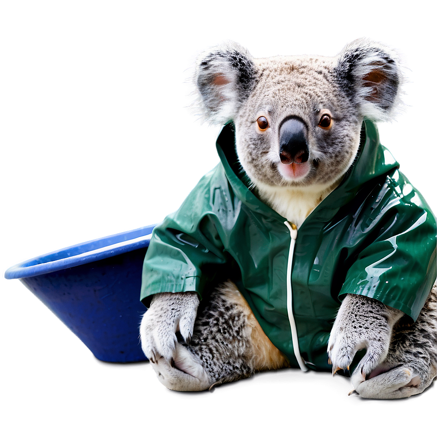 Koala In Raincoat Png Ari38 PNG Image